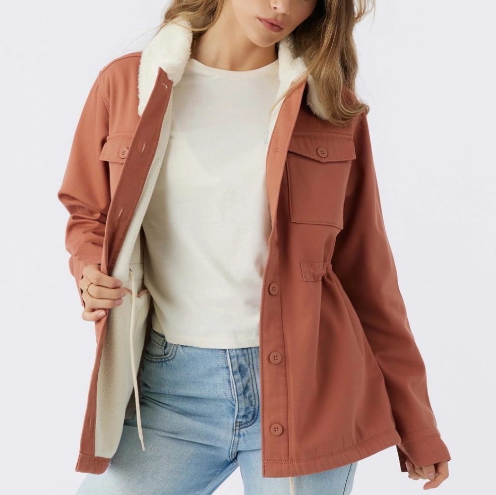Hang Ten Women's Button-Up Jacket Coat Fisherman Beach Coastal Fisherman Core